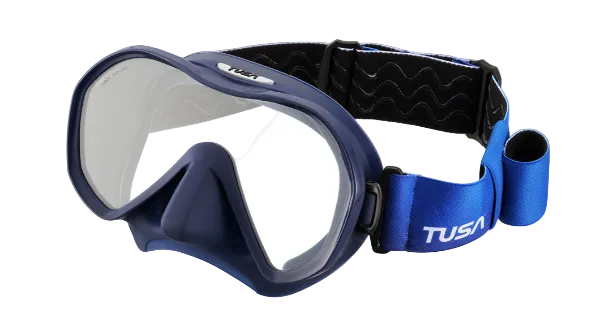 Zensee Mask with Fabric Strap - Indigo with Indigo Silicone